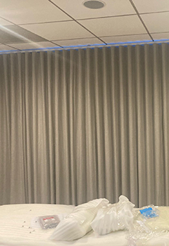 Motorized Blackout Curtains in Evergreen